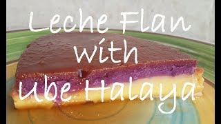 Leche Flan with Ube Halaya  How to cook Leche Flan with Ube Halaya  Dessert Recipe [upl. by Zeiler]