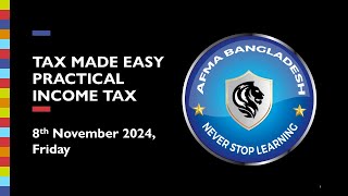 Tax Made Easy Day 1 08 November 2024 [upl. by Okkin]