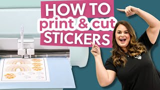 Cricut Beginner Tutorial  PRINT THEN CUT STICKERS [upl. by Faustena656]