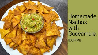 Doritos recipe  Homemade doritos  Guacamole recipe  Nachos with guacamole  Easy nachos recipe [upl. by Mchenry924]