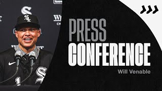 Will Venable Introductory Press Conference as White Sox Manager 11824 [upl. by Wershba]