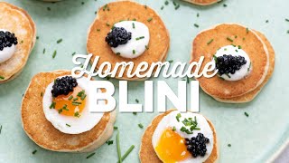 Easy Blini Recipe  Supergolden Bakes [upl. by Ylaek]