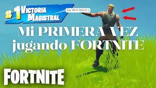 ¡Mi PRIMER video JUGANDO FORTNITE [upl. by Aicissej]