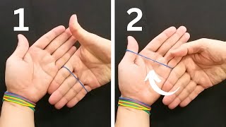 02 Best Rubber Band Magic Trick Blow your mind Tutorial magic trick for beginner [upl. by Blackburn933]