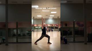 Warrior 1 amp2 with Tree pose [upl. by Cusick]