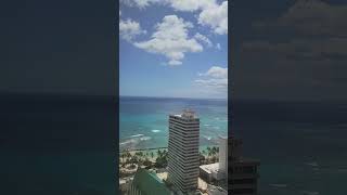 Outside view from our Ocean view room  Marriott Resort amp Spa honolulu hawaii shorts short [upl. by Elmajian]