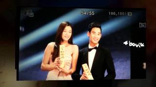 Kim Soo Hyun amp Jun Ji Hyun Sweet Moments Part 1  50th Baeksang Art Awards 2014 [upl. by Kingston388]