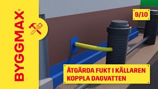 Åtgärda fukt i källaren del 9 koppla dagvatten [upl. by Parks43]