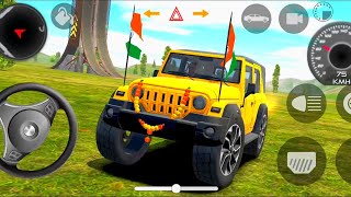 Dollar Song Modified 😈 Mahindra Yellow Thar  Indian Car Simulator 3D  Car Game 3D [upl. by Mcleroy]