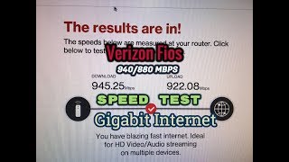 Verizon Fios Gigabit Internet Speed Test 940880  iTimPeou2000 [upl. by Anerroc]