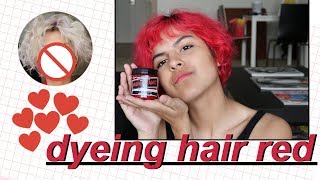 DYEING HAIR RED  MANIC PANIC REVIEW  TIPS [upl. by Nabla660]