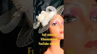 How to make birdcage veil fascinator Bridal fascinator diycrafts doityourself [upl. by Aerona6]