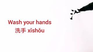 How to say and write WASH YOUR HANDS in Chinese 洗手 xǐshǒu [upl. by Boot951]