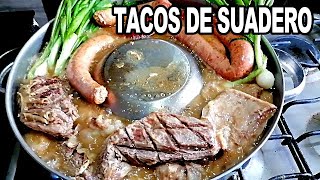 SUADERO Estilo TAQUERIA El Secreto para Hacer DELICIOSOS Tacos de SuaderoCrisenlacocina [upl. by Rekab]