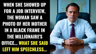 DURING THE INTERVIEW THE WOMAN SAW A PHOTO OF HER MOTHER IN THE MILLIONAIRES OFFICE AND HE [upl. by Llewsor]