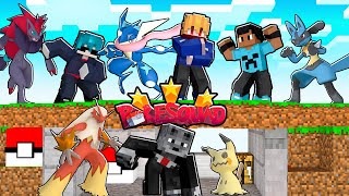 Minecraft Pixelmon Manhunt mas a POKESQUAD 4 tem os Pokemon Inicial 1 Speedrunner VS 6 Caçadores [upl. by Nadabb884]