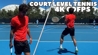 Federer lookalike with one of the cleanest forehands 🔥Thiago Seyboth Wild Court Level Practice 2024 [upl. by Legnaleugim]