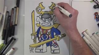 How to Draw Samurai X NINJAGOLEGO [upl. by Zachery]