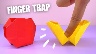 DIY origami finger trap Easy Tutorial How to make paper finger trap [upl. by Sheeb]