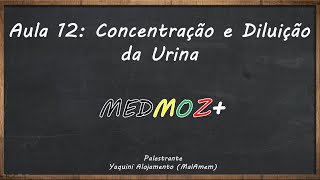 Aula 12 Concentração e Diluição da Urina Fisiologia Renal [upl. by Anyar66]