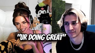 Madison Beer makes xQc blush [upl. by Malloy]