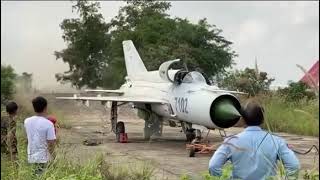 Cambodia Air Force Mig 21 engine start up testing [upl. by Nikita274]