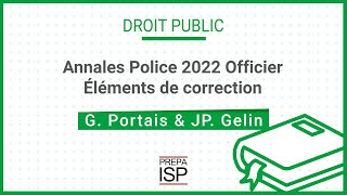 Annales Police 2022  Droit public Officier [upl. by Euqinay]