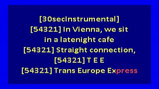 Kraftwerk  Trans Europe Express karaoke [upl. by Anahahs]