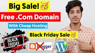 🥳Free Com Domain Black Friday Sale With Cheap Hosting  Best Web Hosting  Wordpress Hosting 2025 [upl. by Esinal]