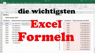 Excel Formeln und Funktionen Sverweis WennDannSonst Summewenn Zählenwenn amp Anzahl2 Grundkurs [upl. by Novehs]