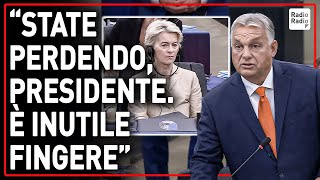 ORBAN VS VON DER LEYEN SCONTRO FRONTALE IN AULA ▷ quotCORRUZIONE VA BENE PARLIAMO DI CORRUZIONEquot [upl. by Oisorbma]