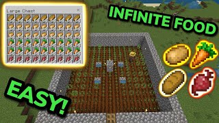 SIMPLE 121 FULLY AUTOMATIC CROP FARM TUTORIAL in Minecraft Bedrock MCPEXboxPS4SwitchWindows10 [upl. by Sukin]