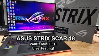 Asus ROG Strix Scar 18  i9 14900HX  RTX 4090  240Hz Mini LED  Tested LIVE [upl. by Haven]