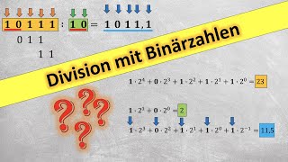 Division mit Binärzahlen Beispiel [upl. by Beal]