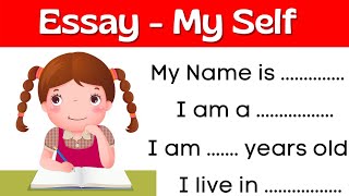 how to introduce yourself in kindergarten  myself  essay on myself in english for kindergarten [upl. by Helyn]