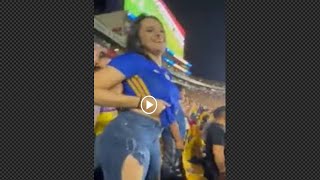 Aficionada de Tigres viral Twitter video  Aficionada de Tigres vs Pachuca Sin Censura video [upl. by Eugaet]