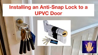 Installing an AntiSnap Lock  Barrel to a UPVC Door Ep 12 Modular Workshop Build [upl. by Seigel]