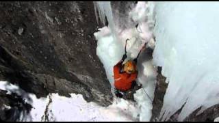 Ice Climbing in Hyalite Canyon Montana  Craig Pope on Home Field Advantage by Pete Tapley [upl. by Geiss389]