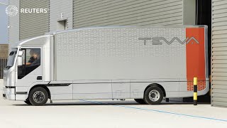 EV startup Tevva launches hydrogen booster truck [upl. by Neellok454]