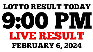 Lotto Result Today 9PM Draw February 6 2024 Tuesday PCSO LIVE Result [upl. by Ramburt]