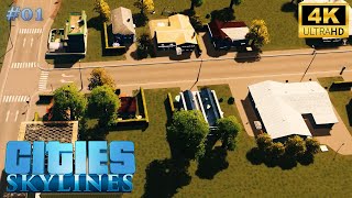 Cities Skylines Gameplay 01 First gameplay we make residential area and roads [upl. by Merrie]