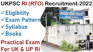 UKPSC RI RTO Recruitment2022 I Sambhagiya Parivahan Adhikari I Syllabus I Exam Patter I Books [upl. by Yerd]