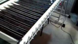 Parabolic solar concentrator in plane movement test [upl. by Ahseinaj]