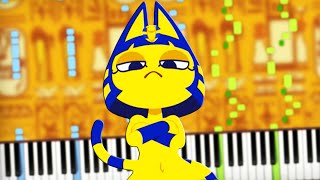 Ankha Zone MEME SONG  Camel by Camel Piano Cover Sheet Music  midi Synthesia Tutorial [upl. by Sandy317]