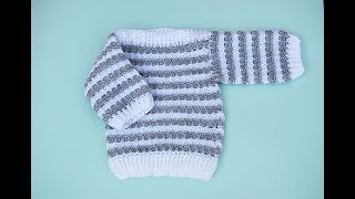 How to make a childs crochet sweater [upl. by Nolrak240]