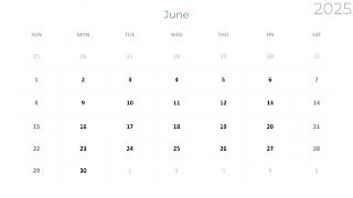 2025 Calendar All Months Minimalist design PowerPoint slides [upl. by Fidelity124]