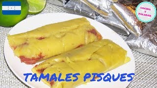 COMO HACER TAMALES PISQUES HONDURENOS [upl. by Acinej]