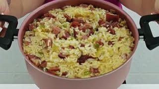 COMO FAZER ARROZ CARRETEIRO O MAIS FÁCIL E MAIS SABOROSO QUE VOCÊS VÃO FAZER arroz [upl. by Lledniw881]