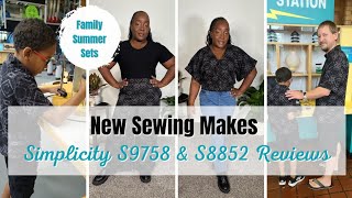 New Sewing Makes  Simplicity S9758 Pattern Reviews Family Sets [upl. by Findley407]