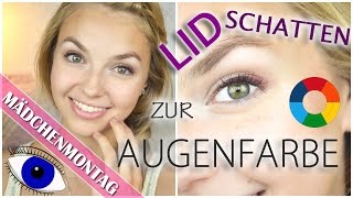 PERFEKTER Lidschatten zur AUGENFARBE  Tipps um Augen zum STRAHLEN zu BRINGEN  MädchenMontag [upl. by Lady]